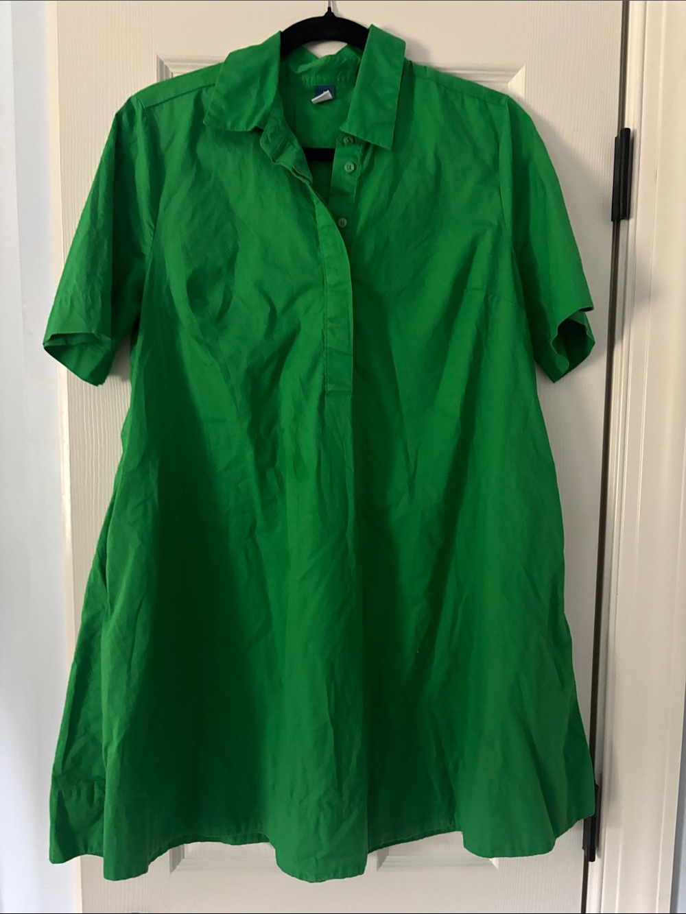 Old Navy Green Short Sleeve A-Line Mini Dress